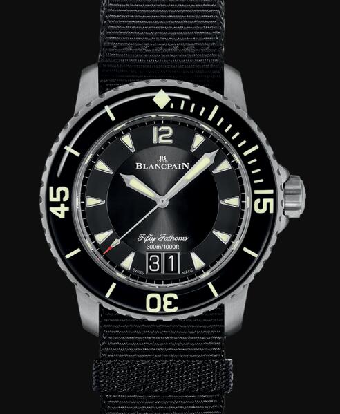 Review Blancpain Fifty Fathoms Watch Review Fifty Fathoms Grande Date Replica Watch 5050 12B30 NABA - Click Image to Close